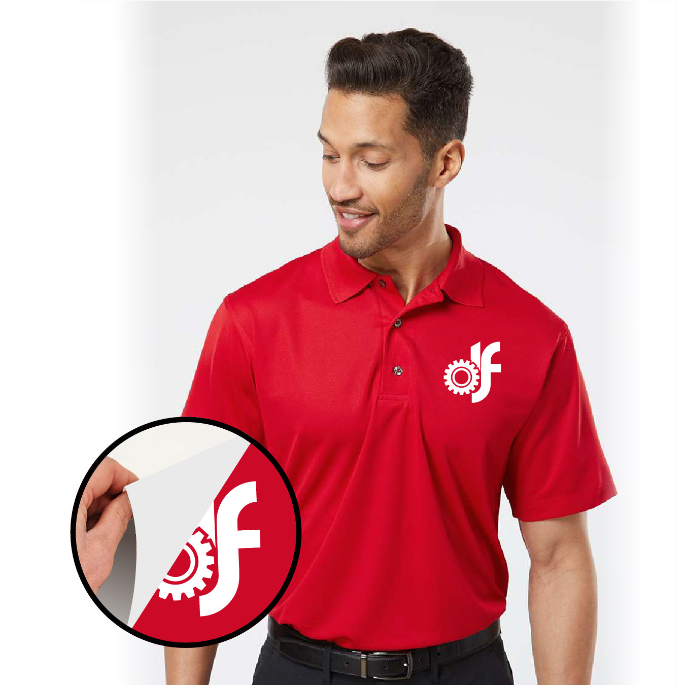 Polo Manga Corta con DTF – Hombre