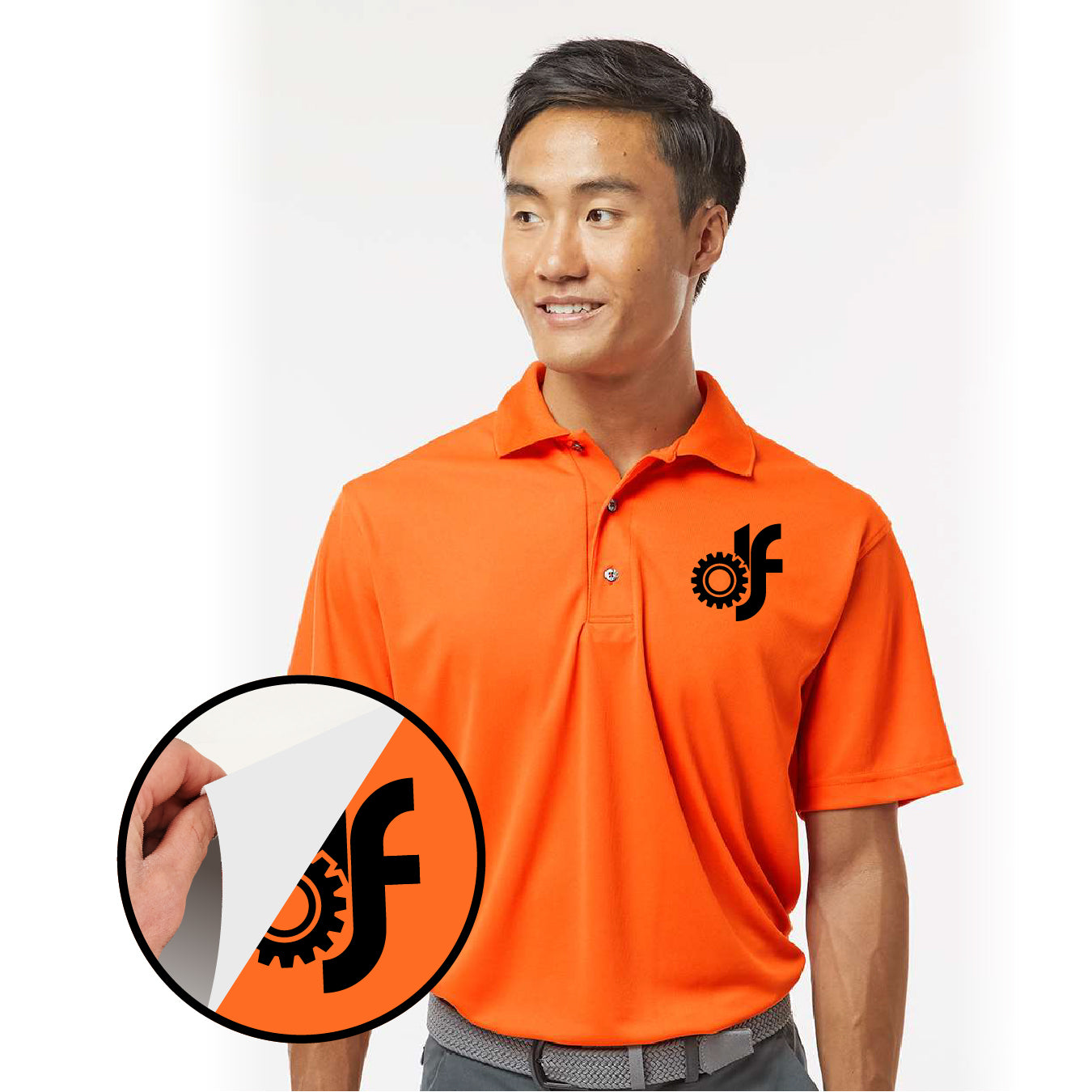 Polo Manga Corta Premium con DTF – Hombre