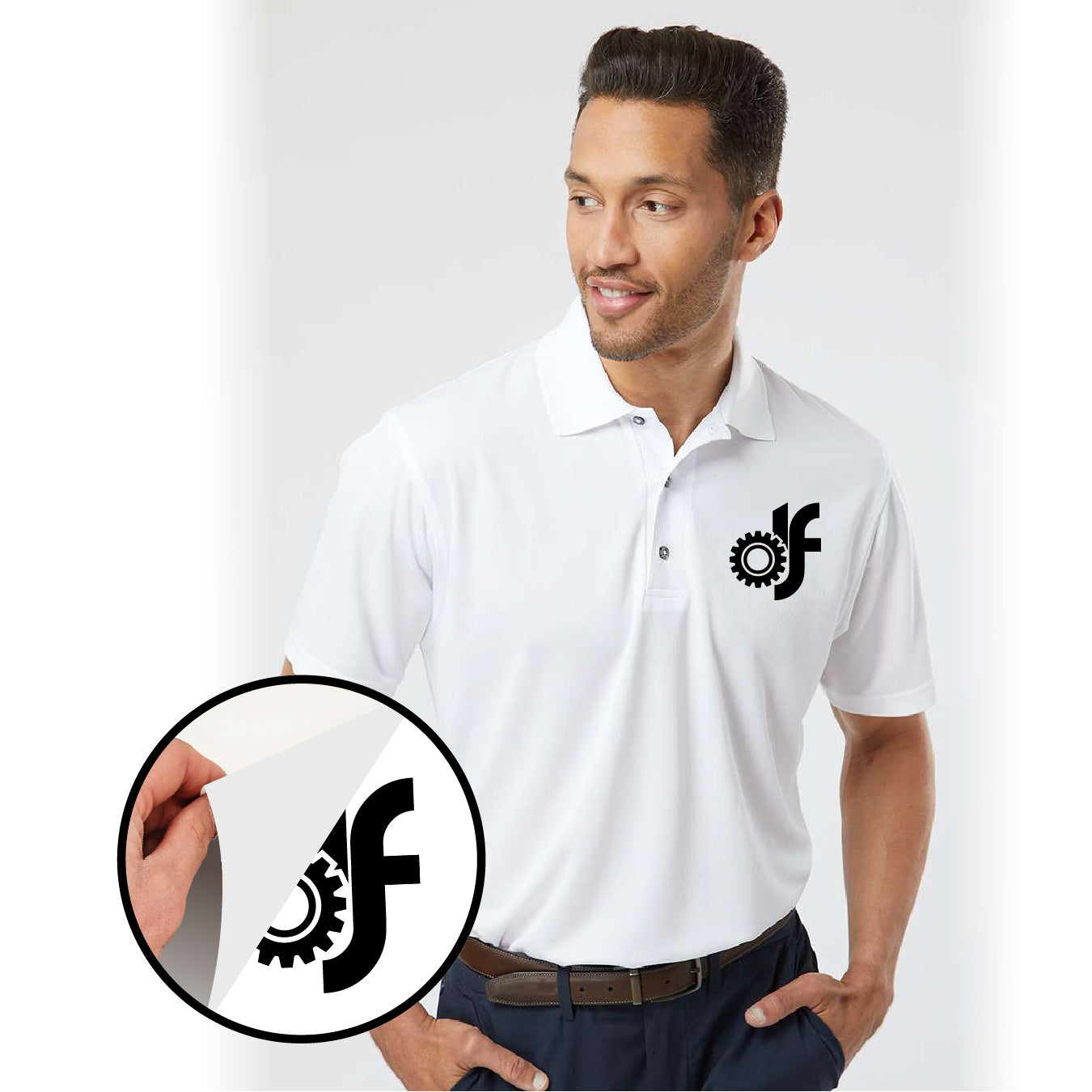 Polo Manga Corta con DTF – Hombre