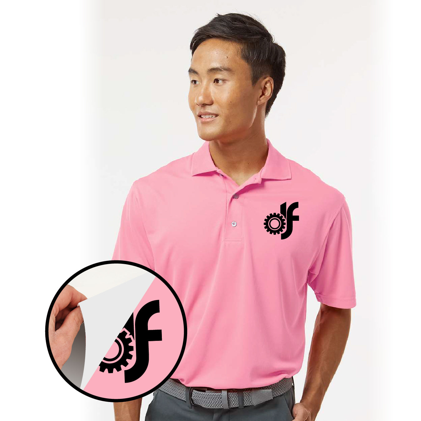 Polo Manga Corta Premium con DTF – Hombre