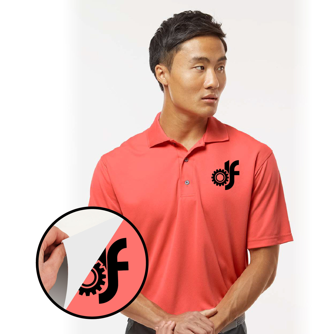 Polo Manga Corta Premium con DTF – Hombre