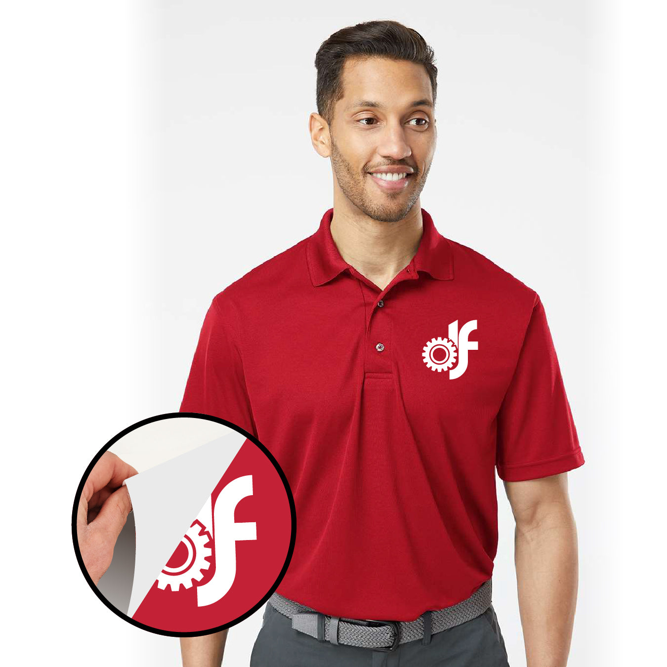 Polo Manga Corta con DTF – Hombre