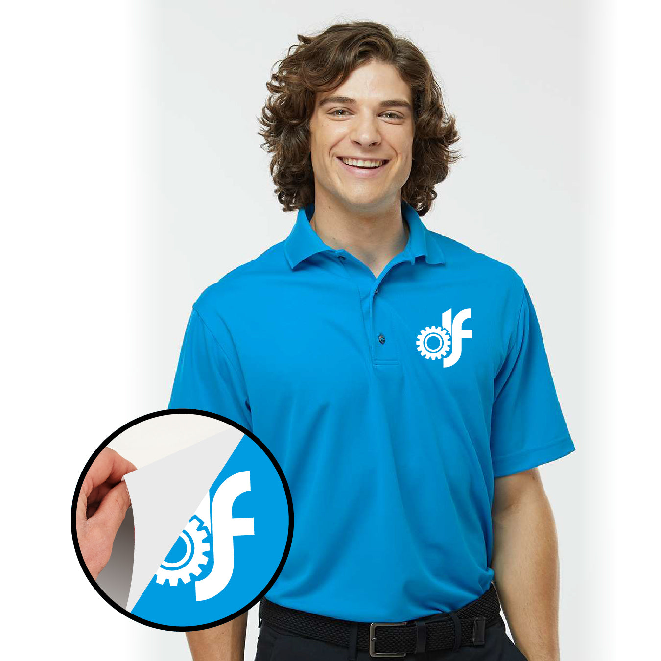 Polo Manga Corta Premium con DTF – Hombre