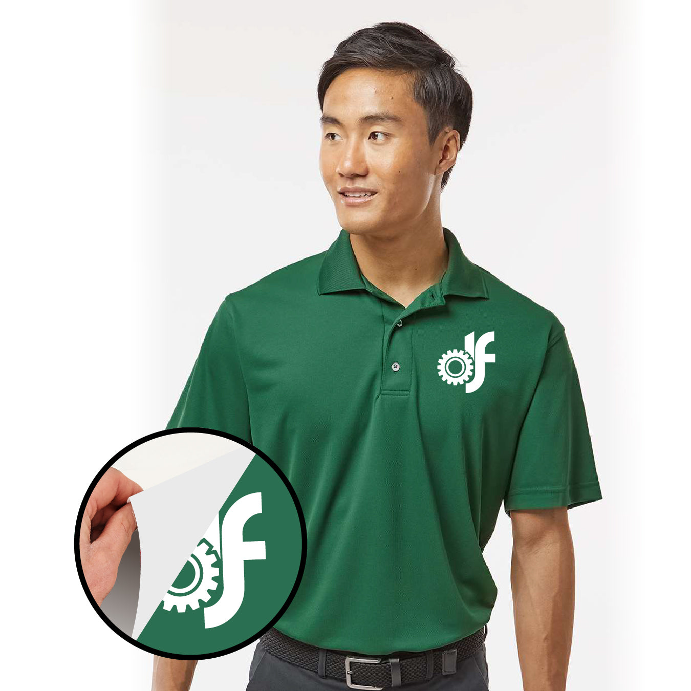 Polo Manga Corta con DTF – Hombre