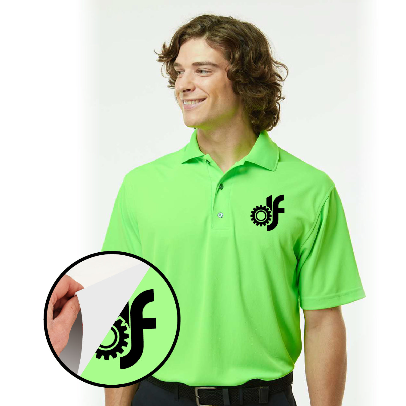 Polo Manga Corta Premium con DTF – Hombre