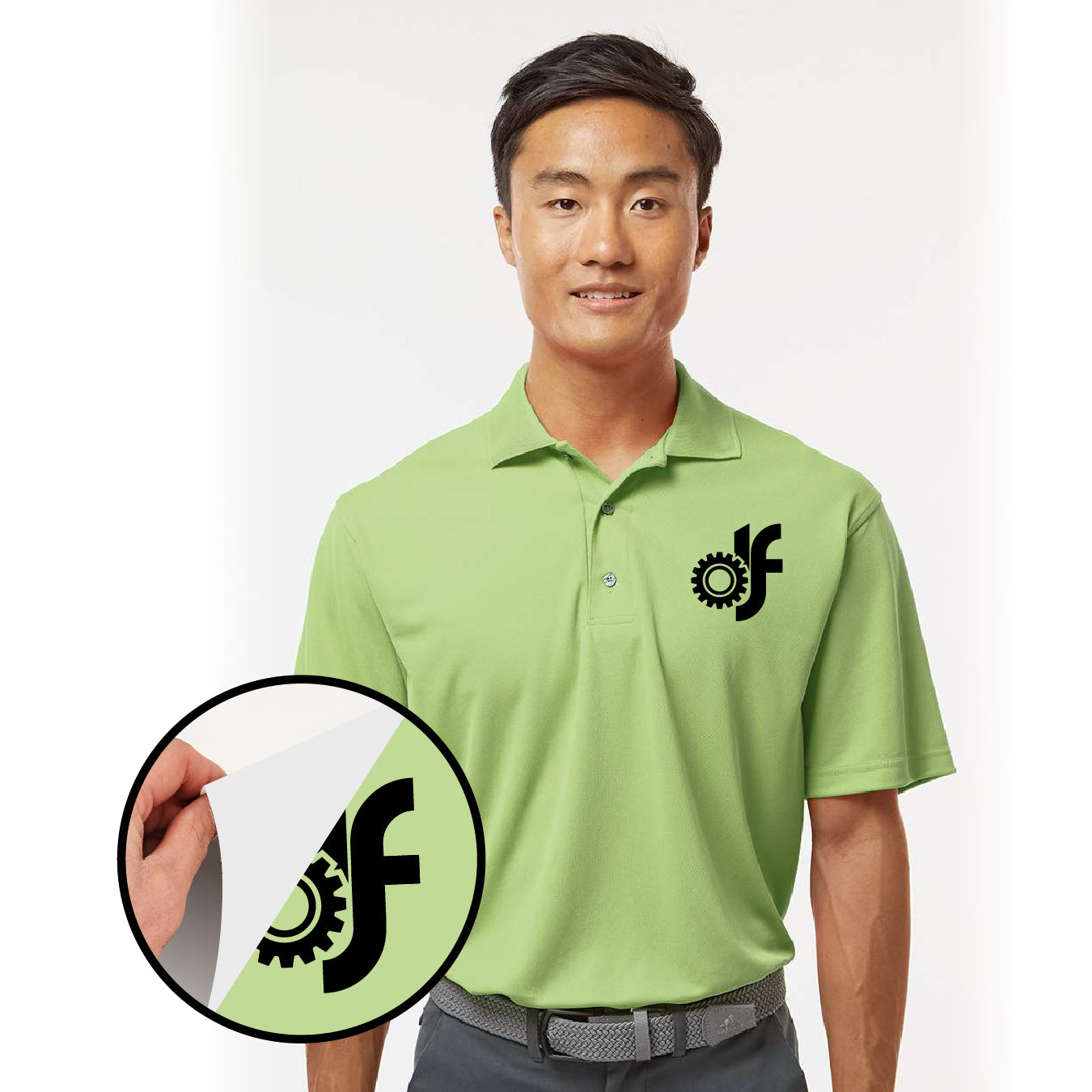 Polo Manga Corta Premium con DTF – Hombre