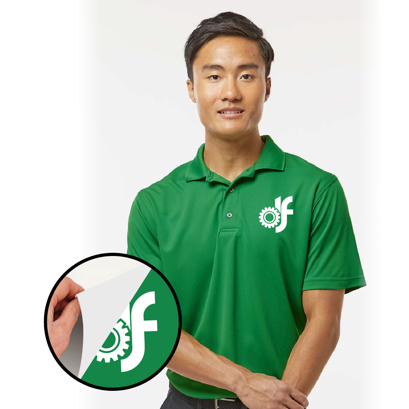 Polo Manga Corta Premium con DTF – Hombre