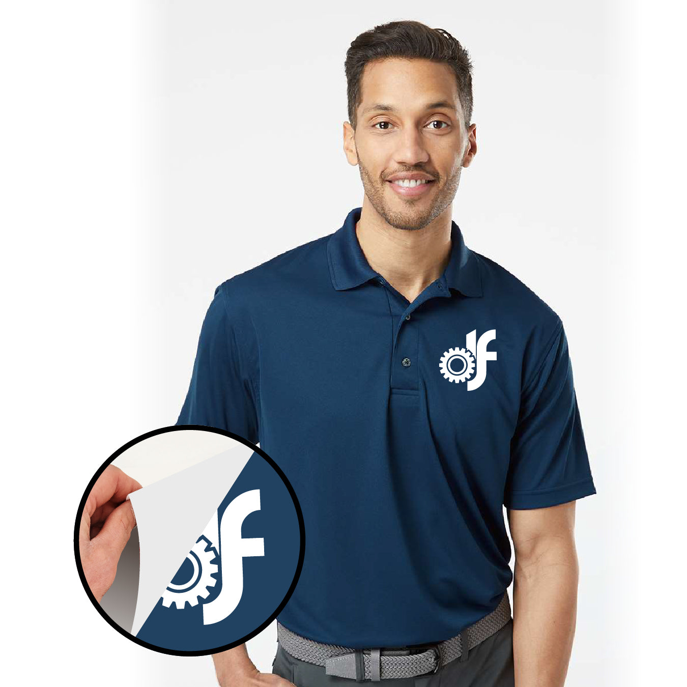 Polo Manga Corta con DTF – Hombre