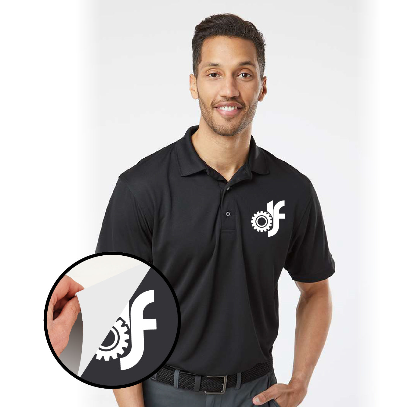 Polo Manga Corta con DTF – Hombre