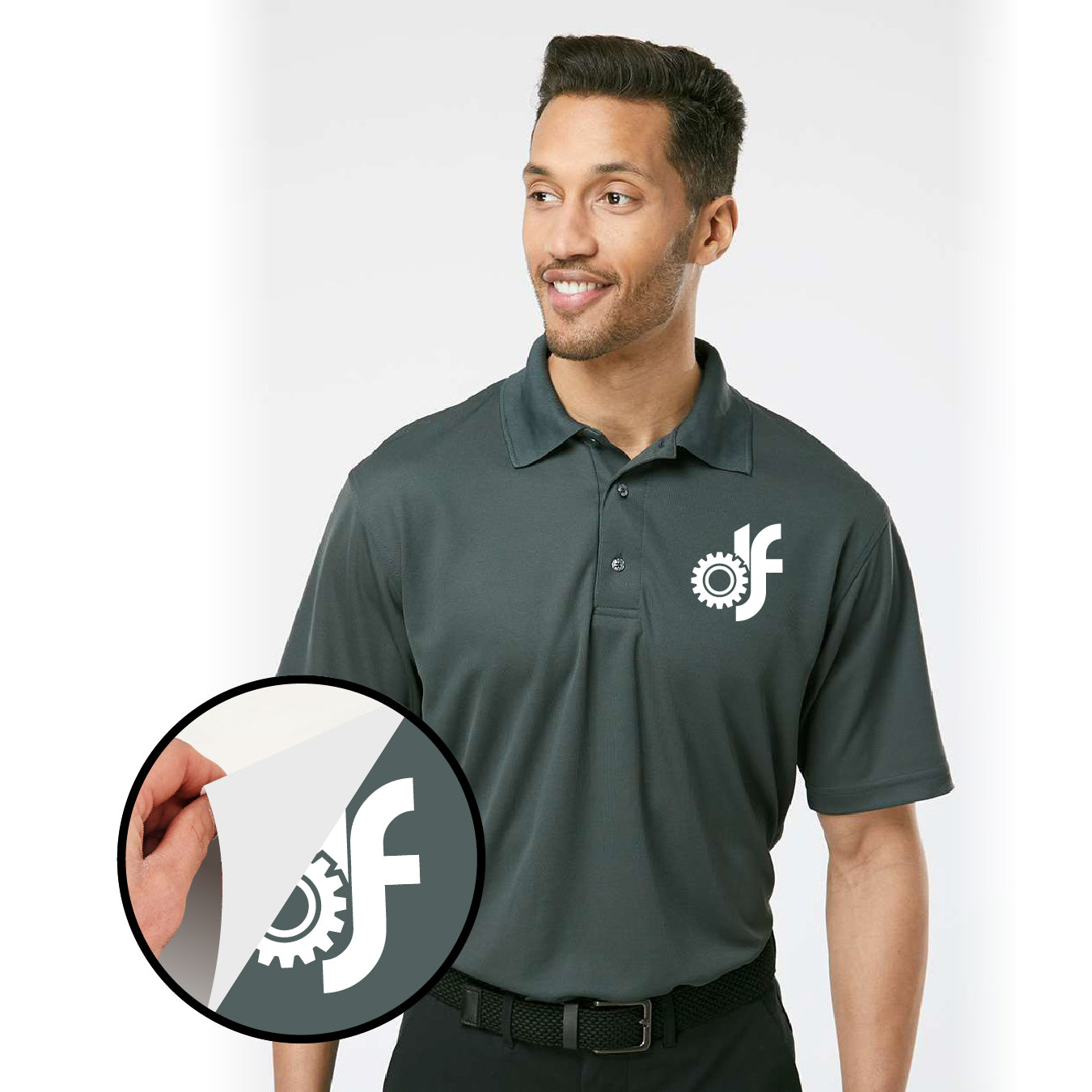Polo Manga Corta con DTF – Hombre